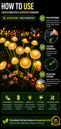 Solar Pilzlampe – LED Gartenleuchte für Rasen & Terrasse