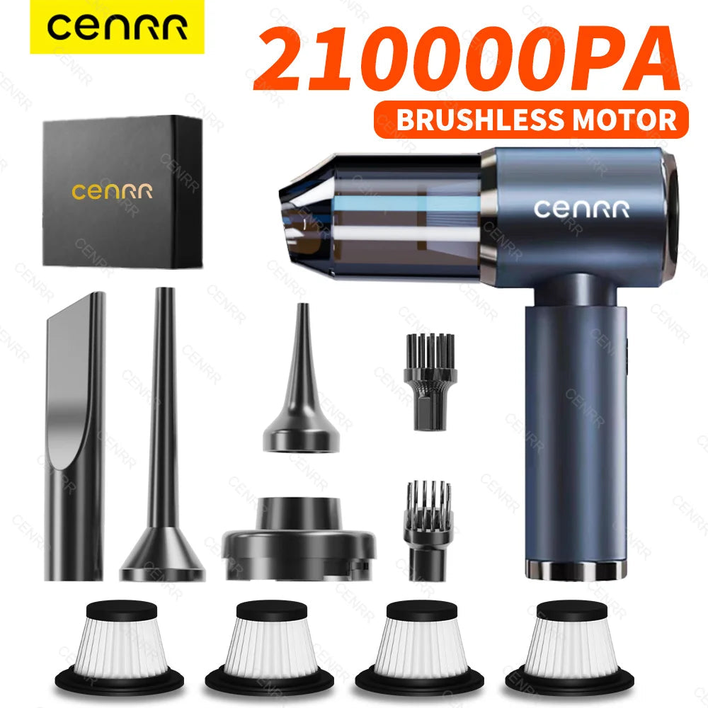 CENRR Auto-Staubsauger 210.000 PA – Kabellos & Multifunktional