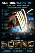 LED COB Lichtstreifen – Touch Dimmer & USB-betrieben