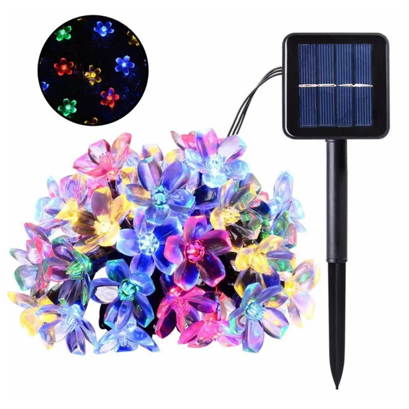 Solar Lichterkette Blumen – LED Fairy Lights für Garten & Deko