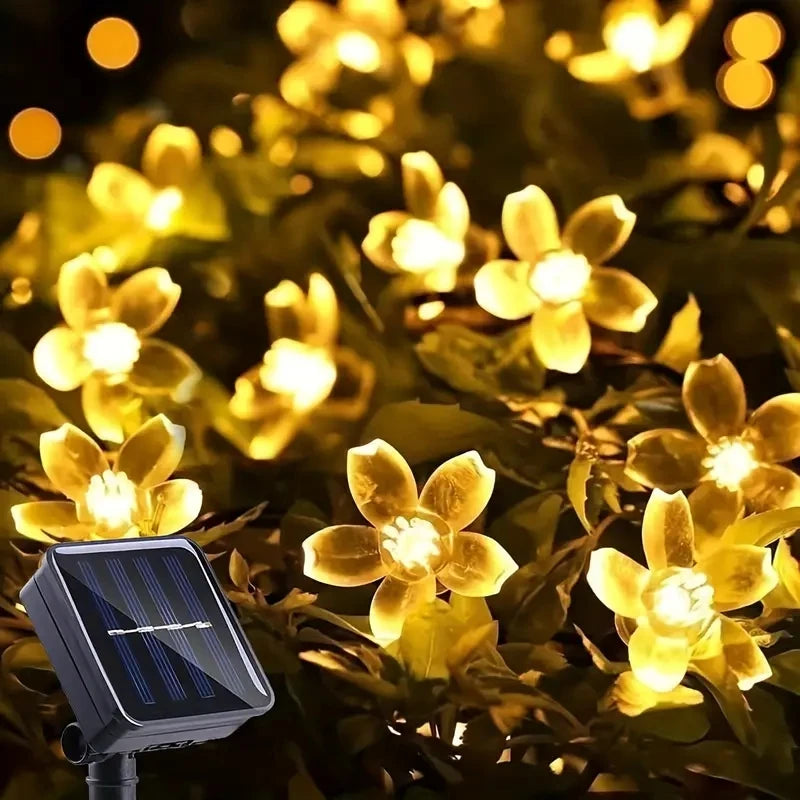 Solar Lichterkette Blumen – LED Fairy Lights für Garten & Deko